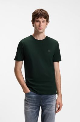 Understated T-shirt crafted from cotton, Dark Green