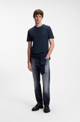 Understated T-shirt crafted from cotton, Dark Blue