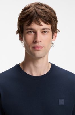 Understated T-shirt crafted from cotton, Dark Blue
