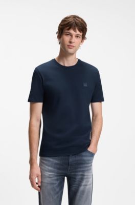 Understated T-shirt crafted from cotton, Dark Blue