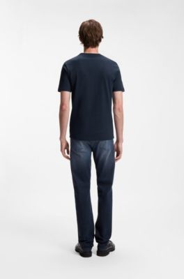 Understated T-shirt crafted from cotton, Dark Blue