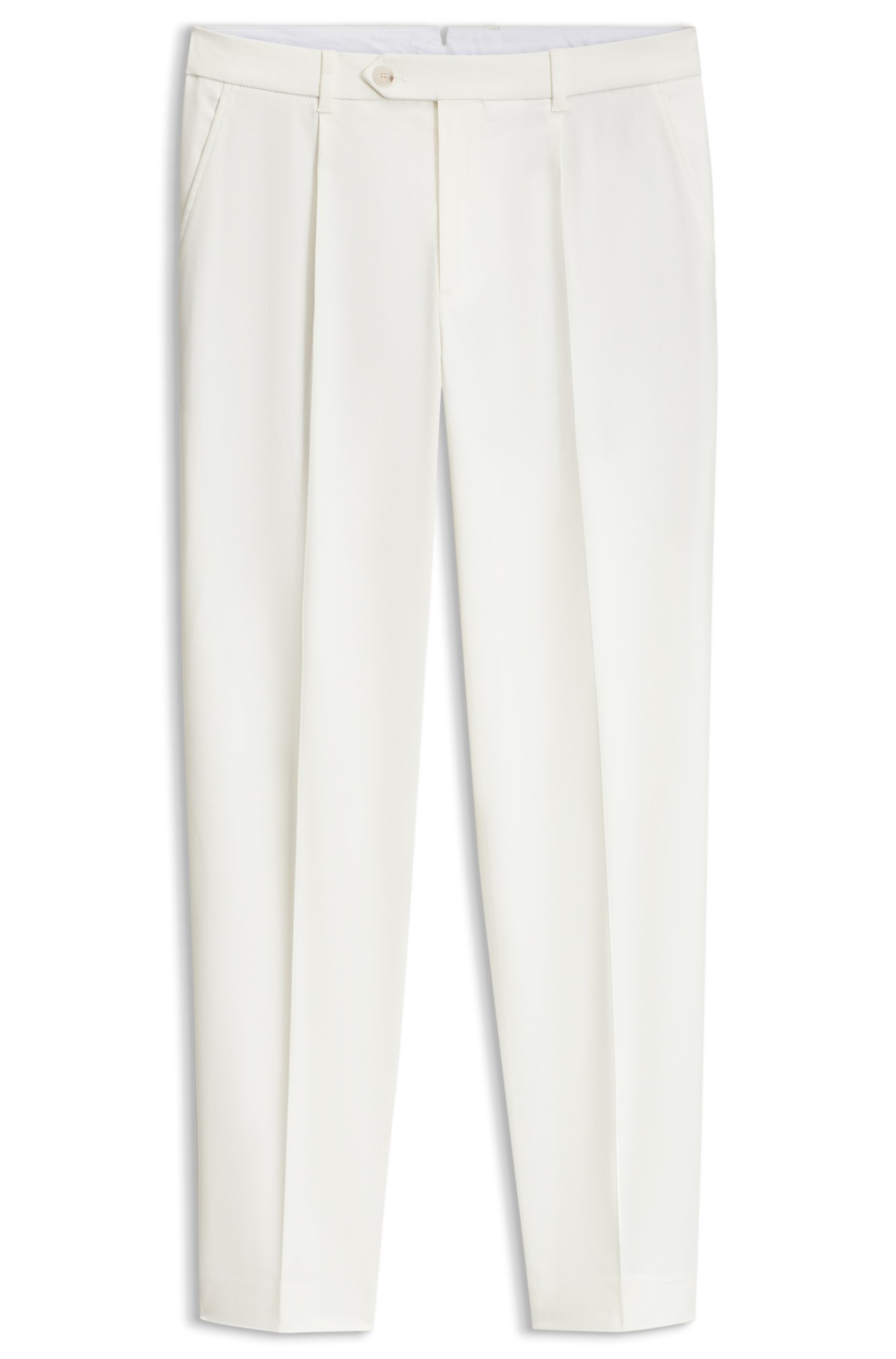 Boss Tapered cotton-blend trousers byxor herr