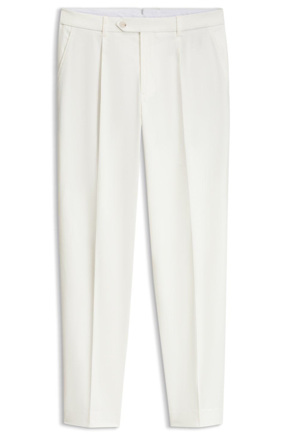 Tapered cotton-blend trousers