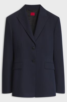 Regular-fit pinstripe blazer, Dark Blue