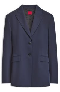 Regular-fit pinstripe blazer, Dark Blue