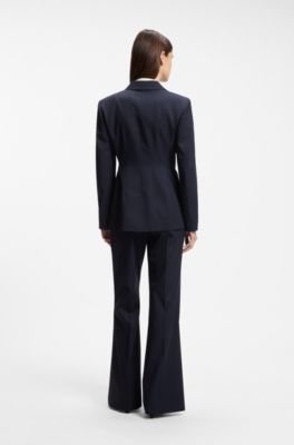 Regular-fit pinstripe blazer, Dark Blue