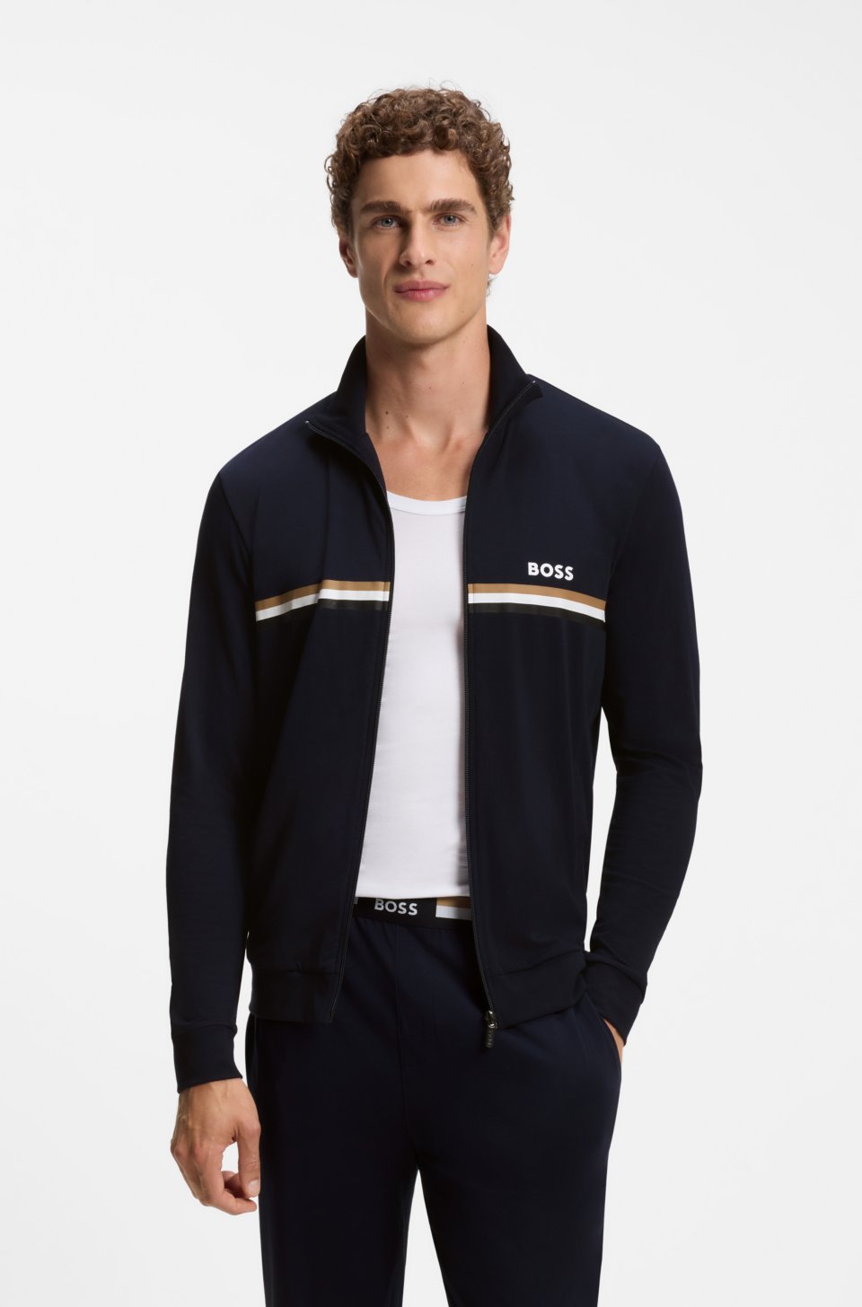 Stretch-cotton pyjama set