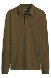 Cotton polo shirt, Olive