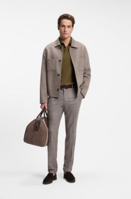 Long-sleeve polo shirt, Olive