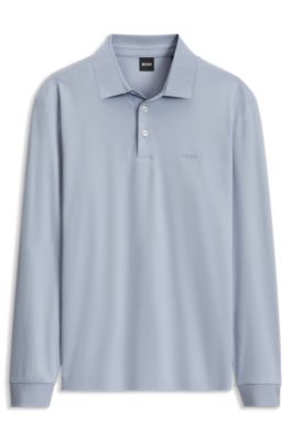 Cotton polo shirt, Light Blue