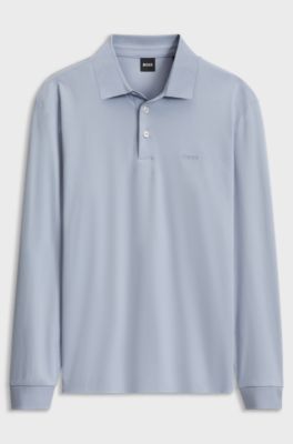 Cotton polo shirt, Light Blue