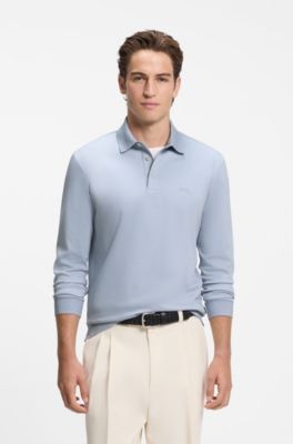 Cotton polo shirt, Light Blue