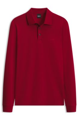 Cotton polo shirt, Red