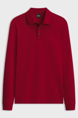 Cotton polo shirt, Red