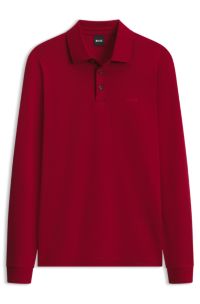 Cotton polo shirt, Red