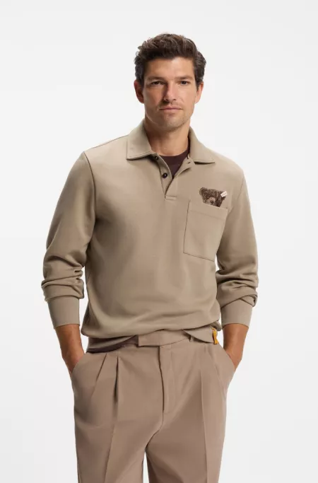 BOSS x Steiff sudadera con cuello polo