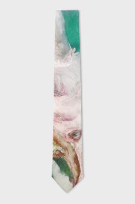 Linen tie, Patterned