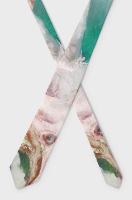 Linen tie, Patterned