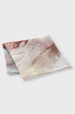 Linen pocket square, Patterned