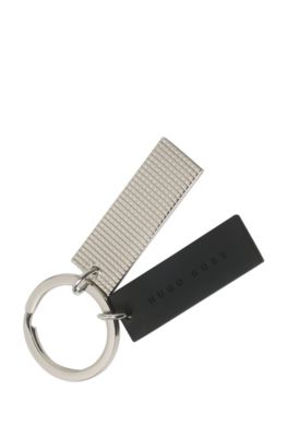 BOSS - Two-tone keyring with twin pendants