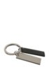 Two-tone keyring with twin pendants, Silver