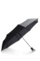 Paraguas de bolsillo automático con estampado de retícula, Negro