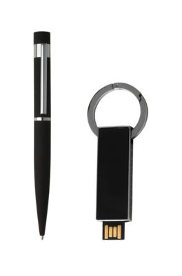 USB stick and ballpoint pen gift set 