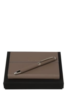 hugo boss notebook and pen