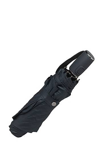 Hugo Boss Dark-blue Pocket Umbrella With Automatic Release