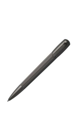 Ballpoint Pen Farbe Schwarz Chrom HUGO BOSS Kugelschreiber NEU Drehmechanik 