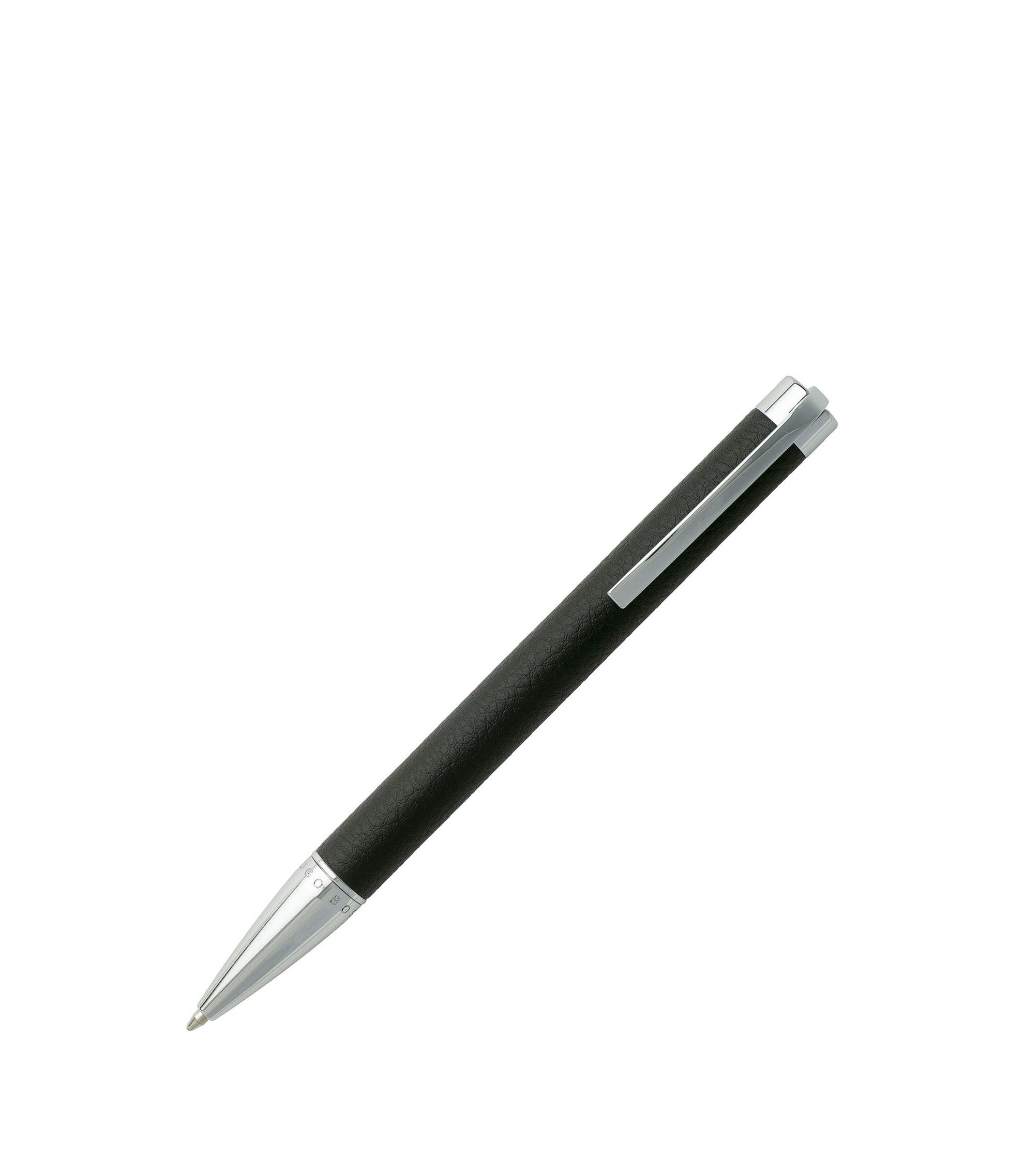 BOSS - A6 notebook and ballpoint pen gift set in black faux