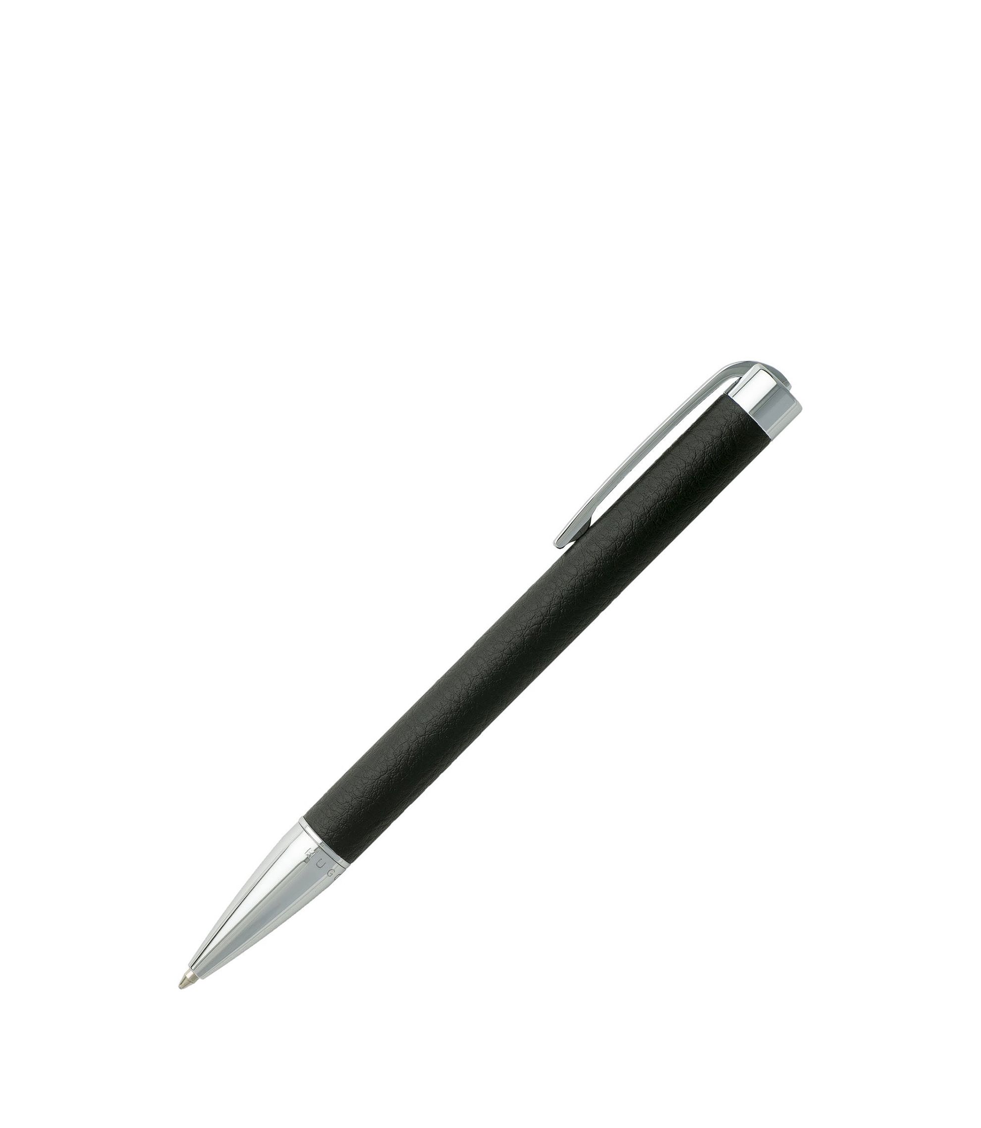 BOSS - A6 notebook and ballpoint pen gift set in black faux