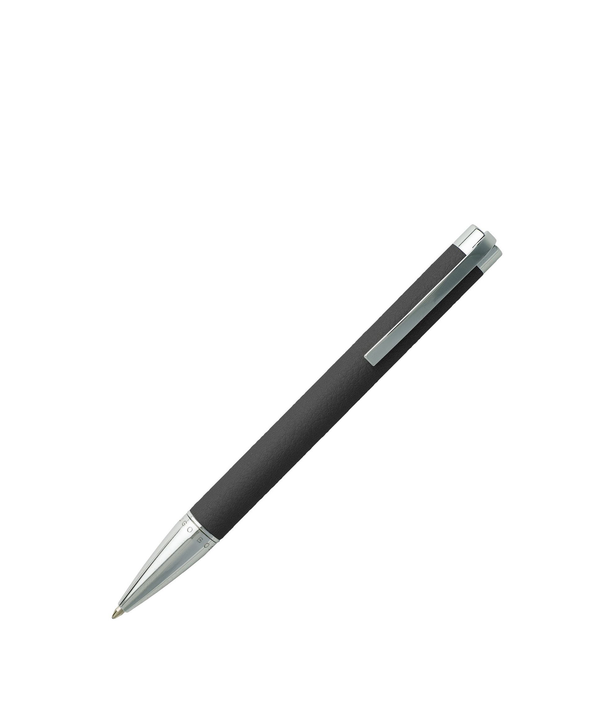 BOSS A6 notebook and ballpoint pen gift set in dark-grey faux leather