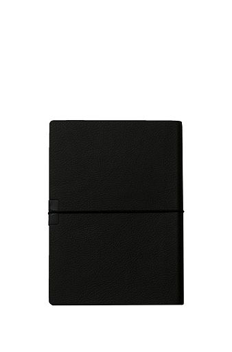 A6 black faux-leather notepad, Black