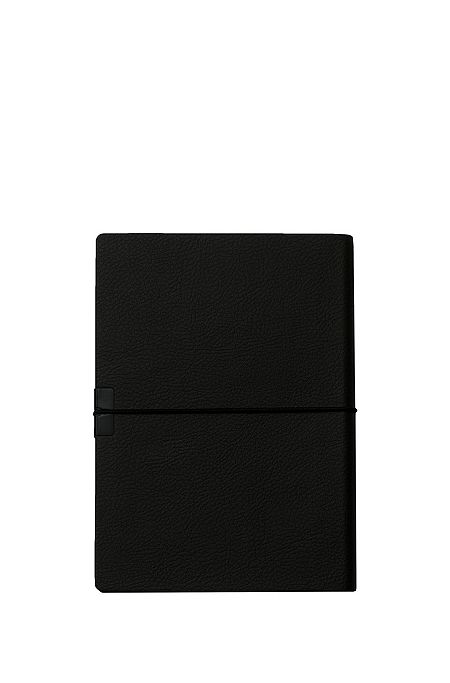 A6 black faux-leather notepad, Black
