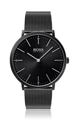 hugo boss mesh strap watch