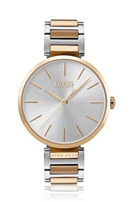 hugo boss gold plated mens watch
