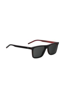 dark red sunglasses