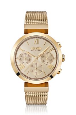 hugo boss trophy watch rose gold