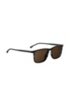 Rectangular sunglasses with grey horn Optyl frames, Black
