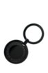 Round key ring in black-plated stainless steel, Black