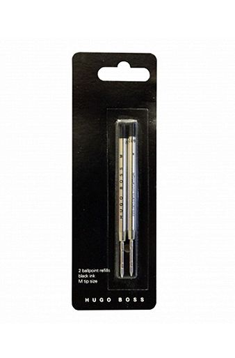 Two-pack of black-ink ballpoint pen refills, Black