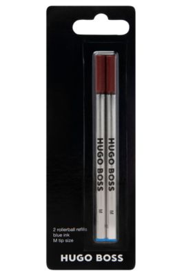 블루 잉크 롤러볼 펜 리필 2개 세트, 블루