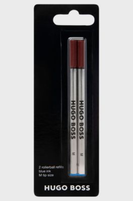 Two-pack of blue-ink rollerball pen refills, Blue