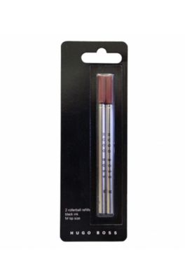 Two-pack of black-ink rollerball pen refills, Black