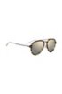 Brown horn aviator sunglasses in acetate and beta-titanium, Patterned