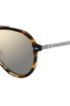 Brown horn aviator sunglasses in acetate and beta-titanium, Patterned
