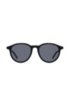 Unisex round sunglasses in multi-layer acetate, Black