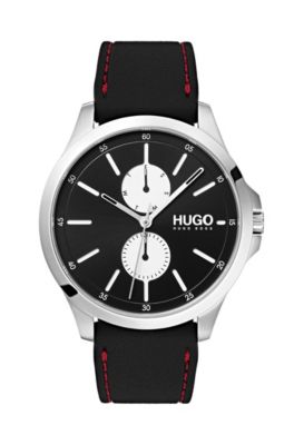 hugo boss mens watch rubber strap