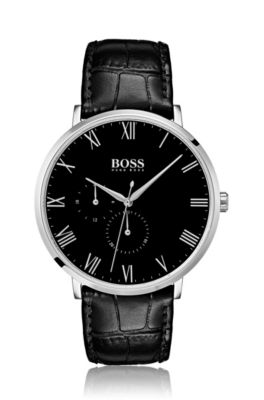 BOSS - Polished stainless-steel watch 
